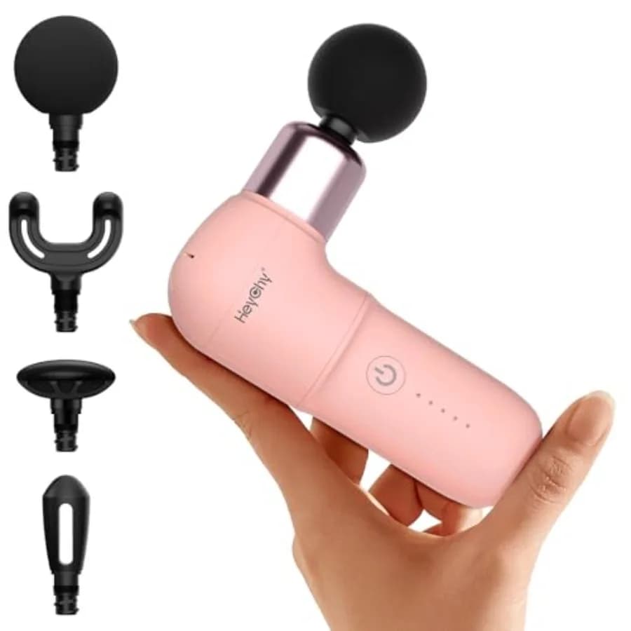 Mini massage gun for deep tissues, muscle massager percussion, compact, travel, portable, for her.