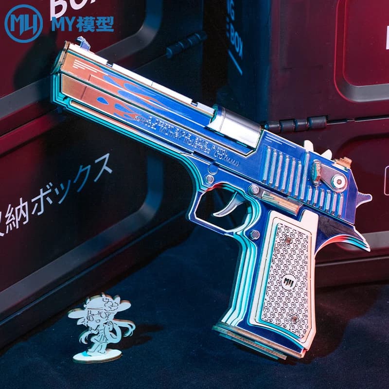 MMZ modello MU 3D Puzzle in metallo Desert Eagle 3D jigsaw modello di blocco in legno simulazione elastico giocattolo pistola bambini ragazzi