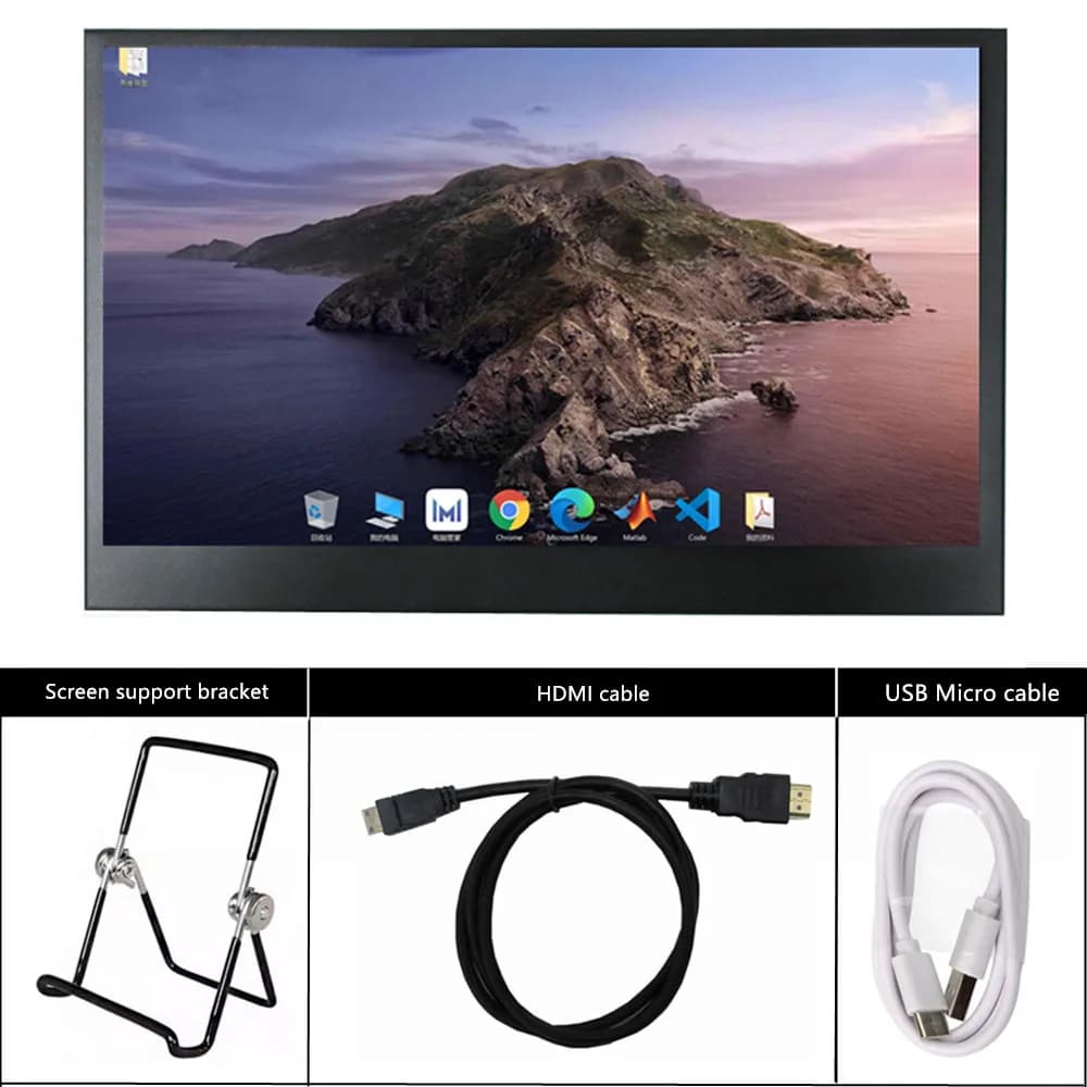 11.6 inch portable monitor LCD display with support for games for Raspberry Pi PC according to HDMI compatible mini monitor