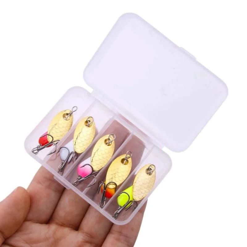 Set of 5 Artificial baits with Sequins and Single Love, 5.5cm-4.6g 6cm-6.8g, New Model in Packaging