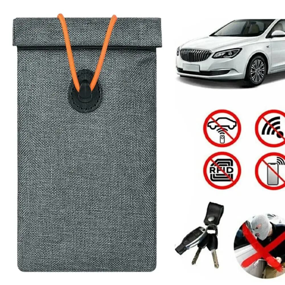 Portafoglio Faraday con Protezione RFID per Chiavi Auto e Cellulari, Blocco Segnale, Protezione GPS e Custodia Antifurto per la Privacy