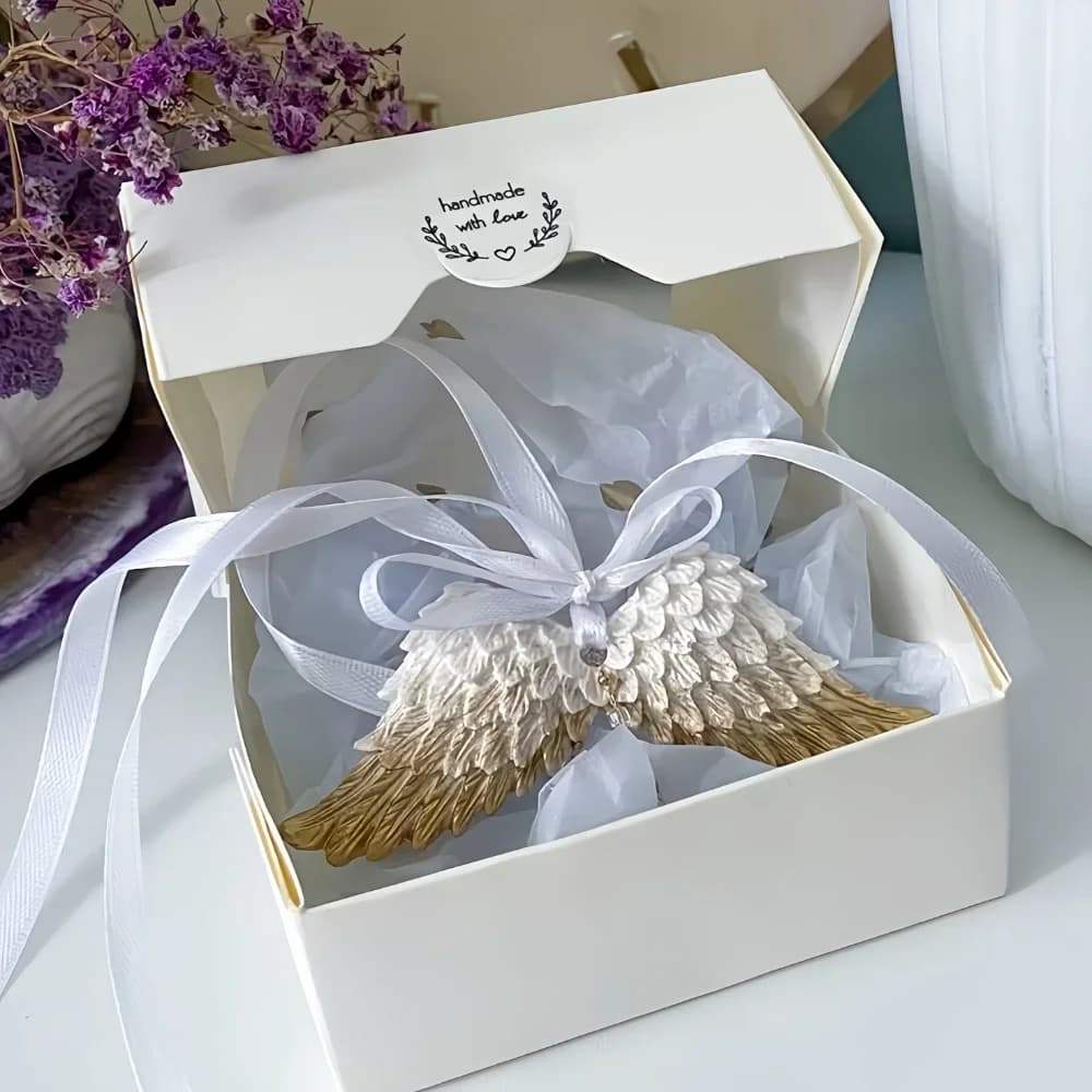 1pc pendant angel wings deodorant silicone mold for self mold hanging resin casting mold suitable for home decoration