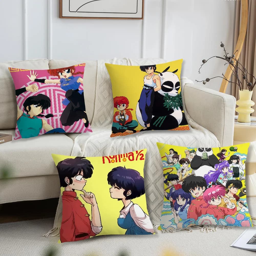 anime comic r-RanmaS cushion cover Comfortable soft Pillow Case for Sofa Living Room Home office Decor Protective Covers