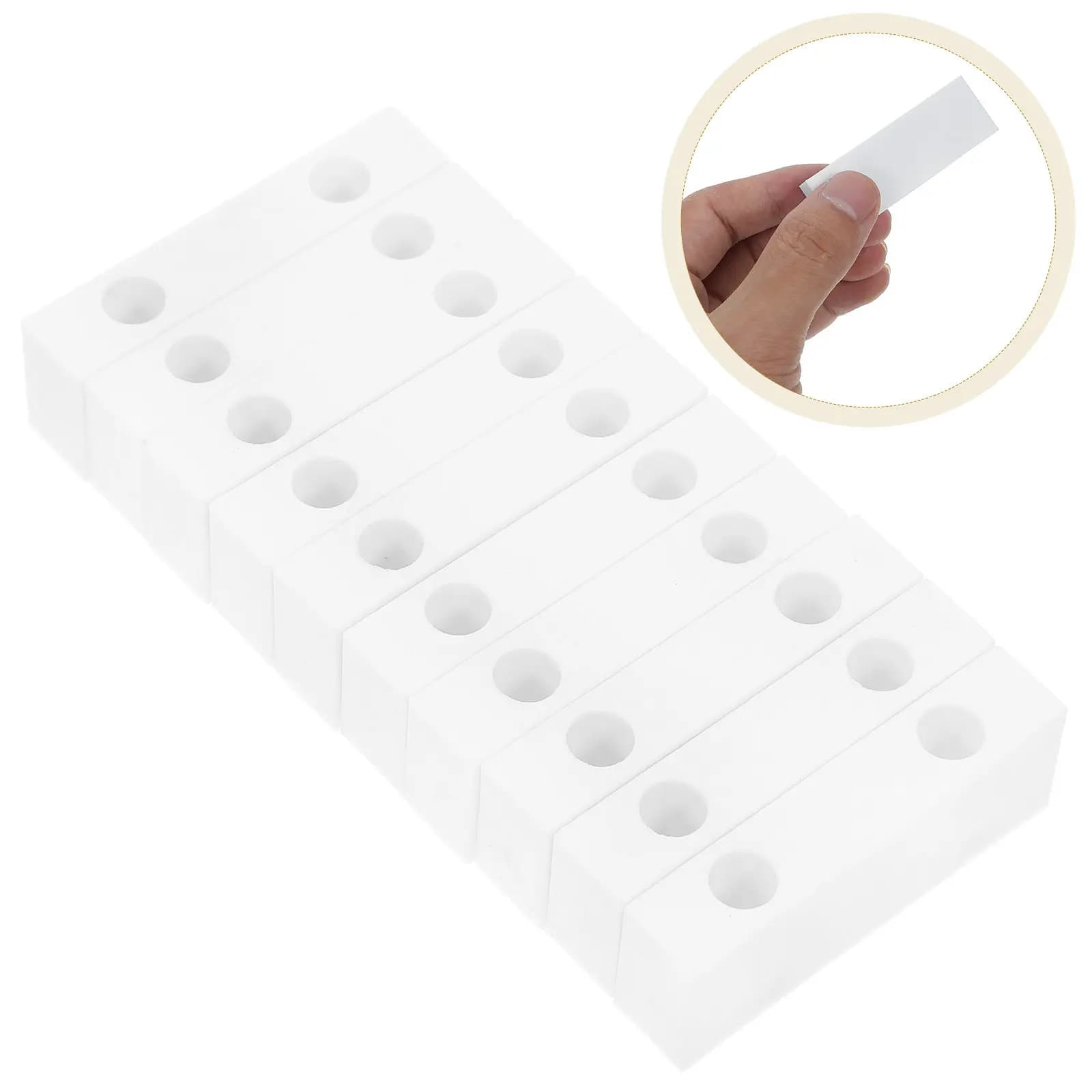 Set di 10 Bloccanti di Sicurezza per Finestre Scorrevoli, Limitatori in Plastica per Porte Scorrevoli Orizzontali e Verticali