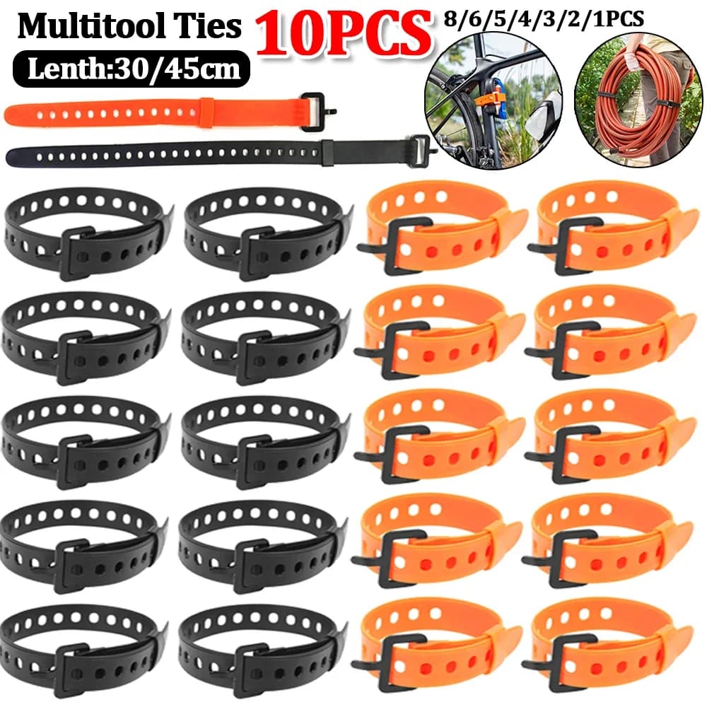 1-10PCS cintura legata da viaggio cravatta da carico in gomma resistente 30/45CM in basso cinghia da cintura per ciglia da campeggio escursionismo fibbia per cintura di stoccaggio del carico