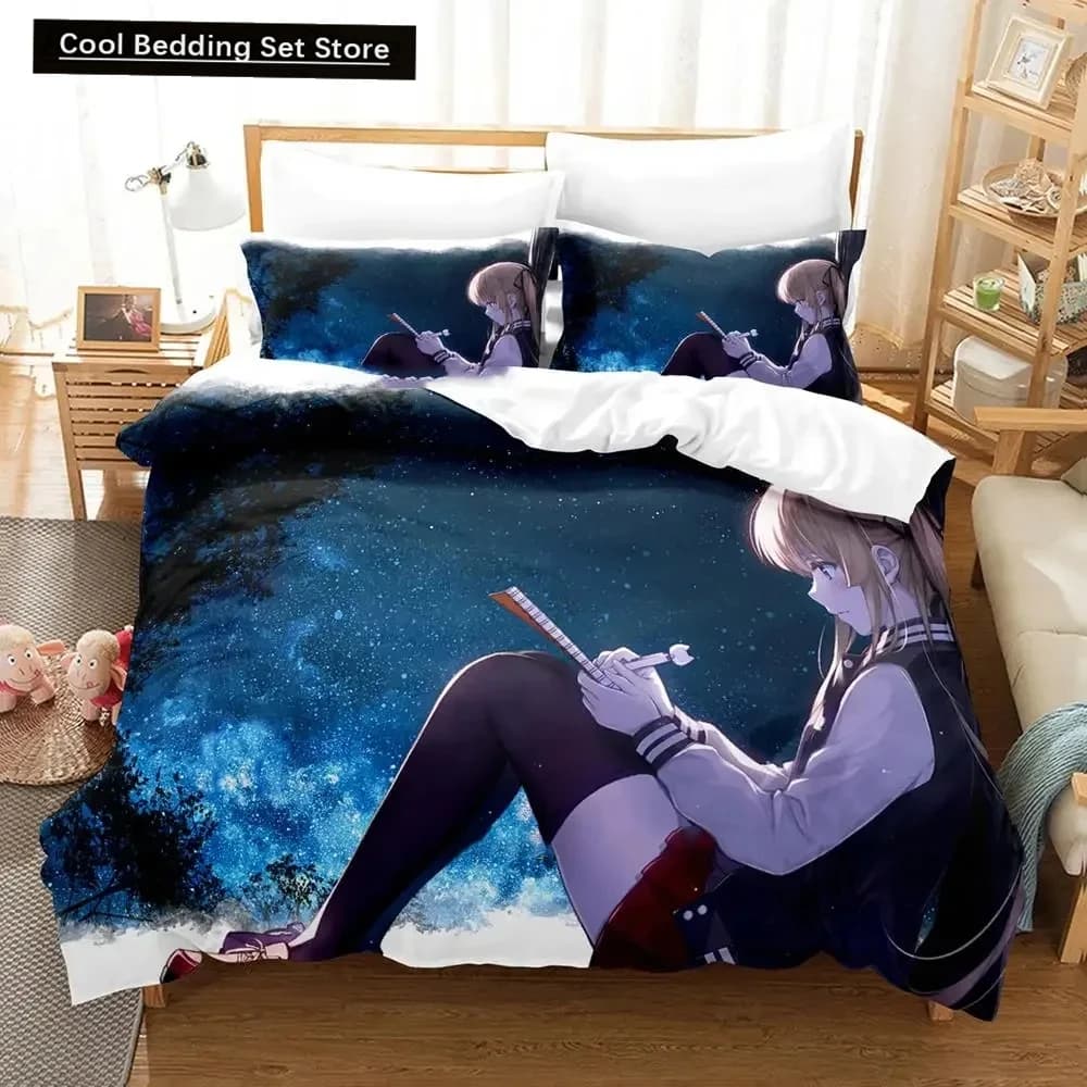 Set di biancheria da letto con stampa 3D Anime Saekano Megumi Kato, set di copripiumini, copripiumino, federa, misura King Queen Twin, per ragazzi, ragazze, adulti