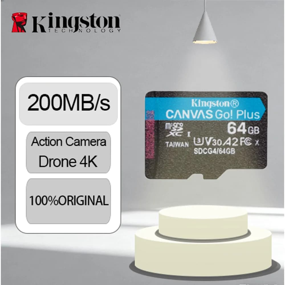 Kingston V30 A2 MicroSDXC Memory Card 64GB 128GB 256GB Micro SD Card 200Mb/s Flash TF Card UAV Camera