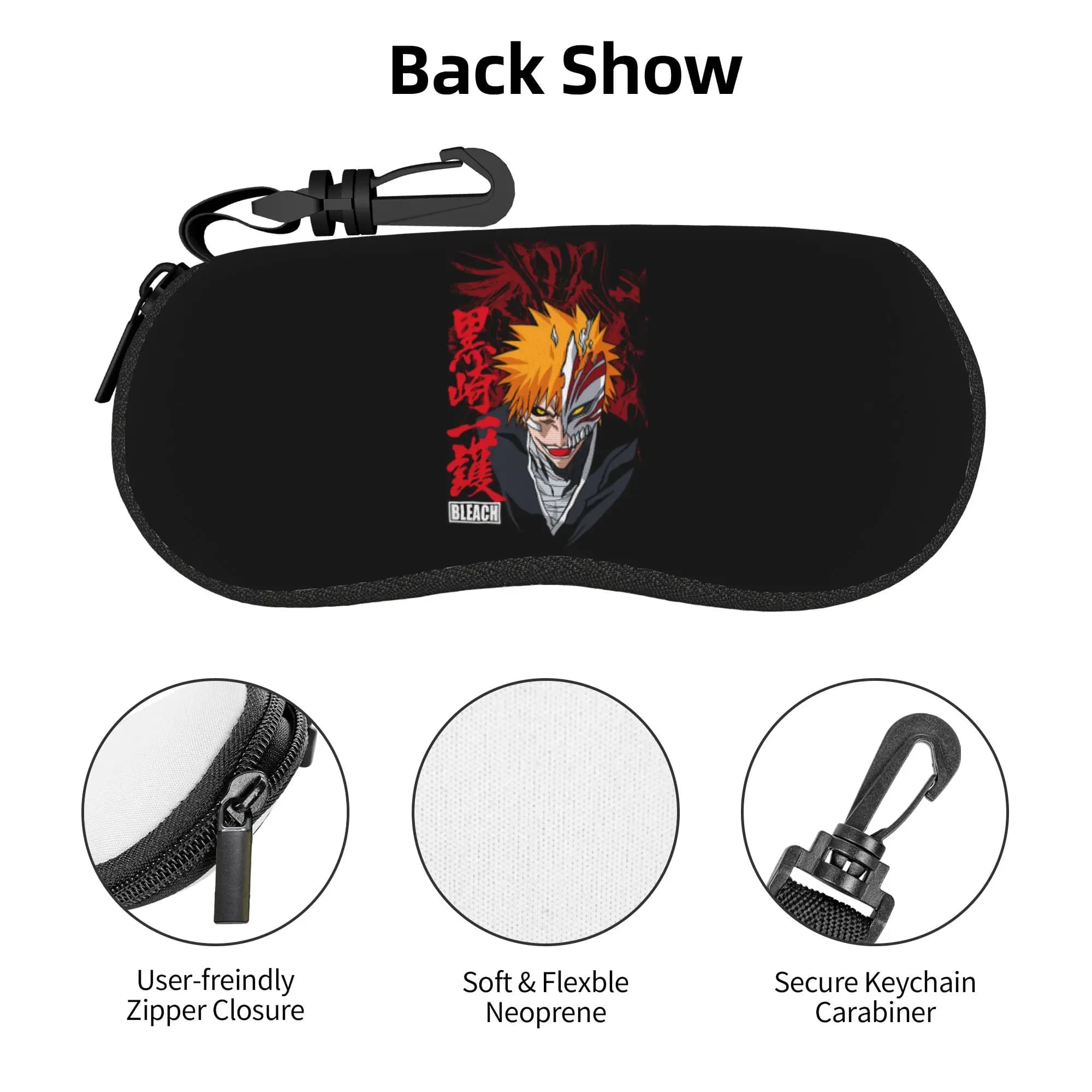 Custodia Protettiva per Occhiali Bleach Kurosaki Ichigo - Astuccio per Occhiali da Sole Cool Manga Anime - Sacchetto Porta Occhiali