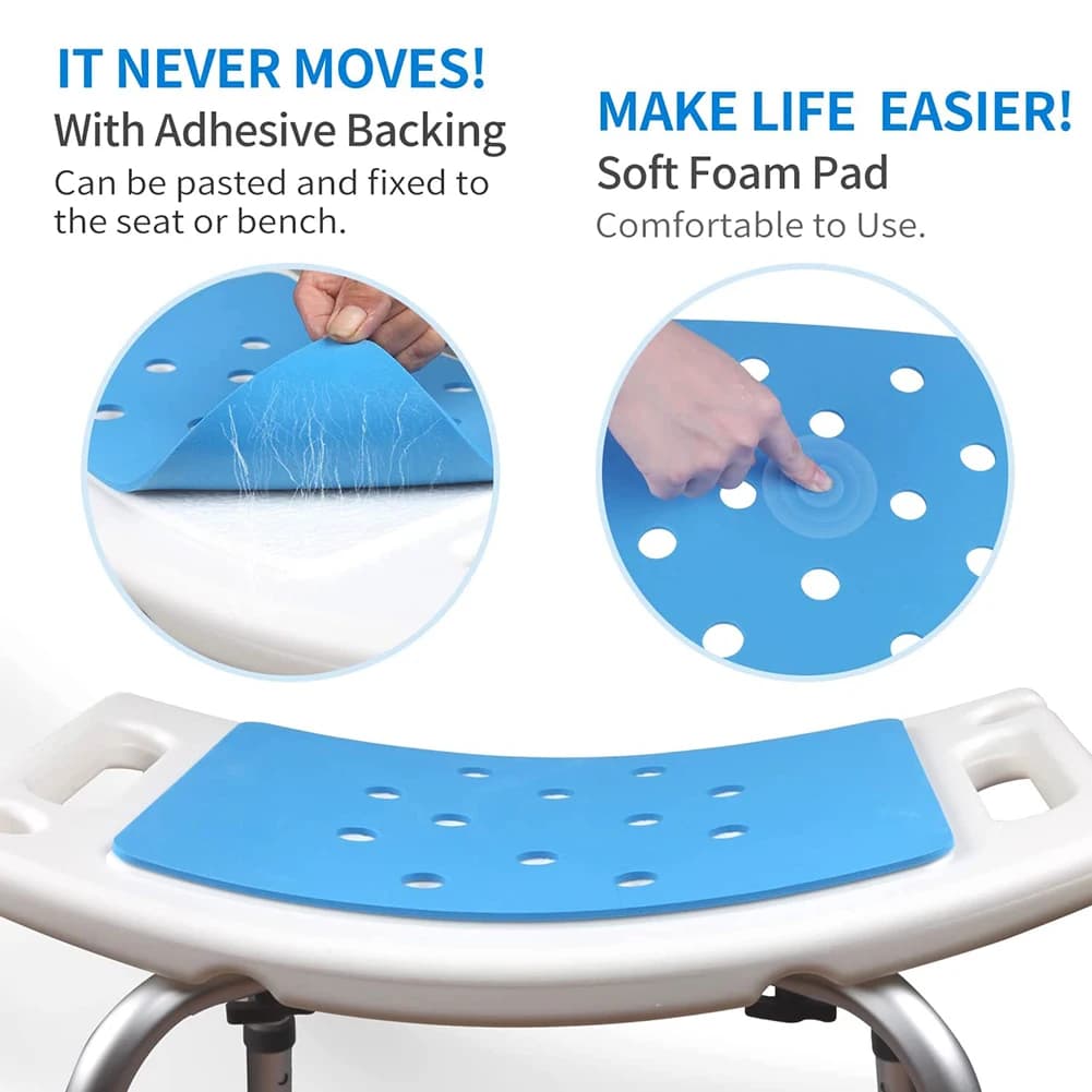Cuscino Antiscivolo per Sedia da Bagno, Accessorio Sicuro per Doccia e Vasca, Ideale per Anziani