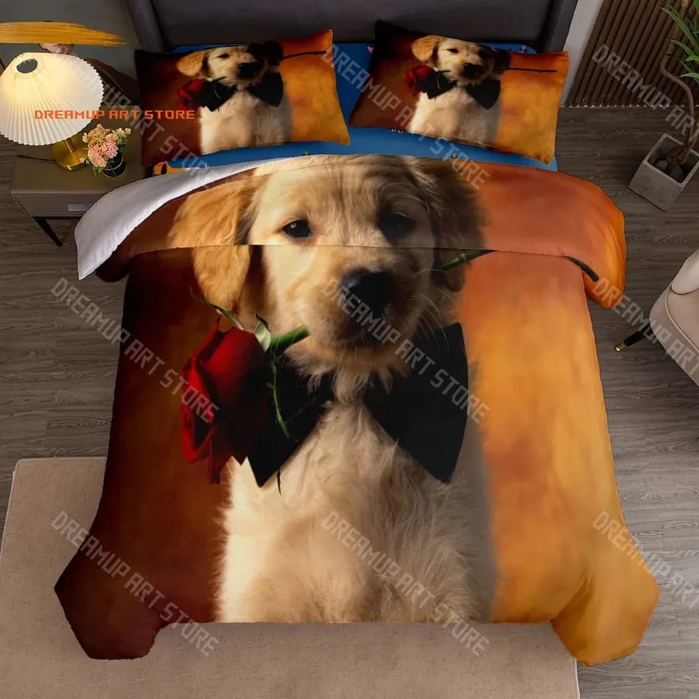 2026 3D Print Cloud Dog Art Bedding Set Duvet Cover Set King Queen Double Full Twin Single Size Bed Linen Set