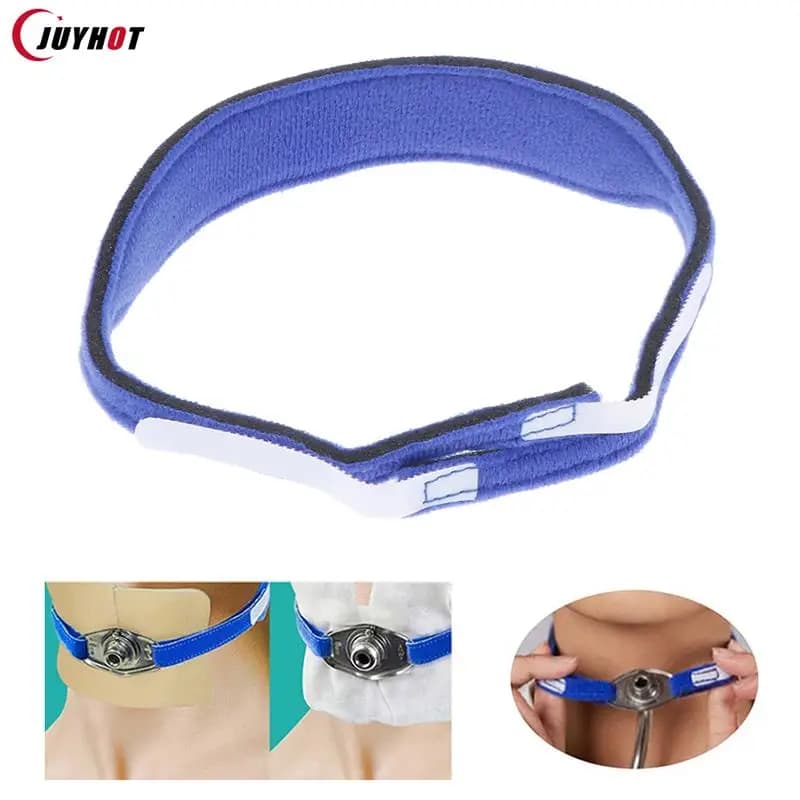 Catetere tracheale medico 1pc fissaggio Ultra-morbido cinghia per tubo tracheotomia supporto per collo in spugna morbida supporto per cintura fissa per tracheostomia