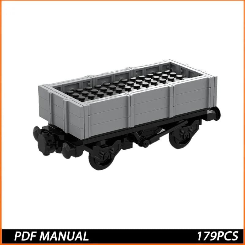 179 Pezzi Carrozza Ferroviaria per Trasporto Minerali MOC, Modello Modulare Personalizzabile, Mattoncini Tecnologici, Giocattolo Fai-da-te da Assemblare, Regalo