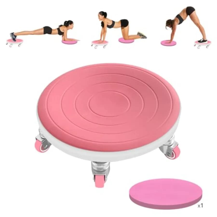 6 Wheel Ab Roller with Knee Brace for Main Exercises Quiet 360° Wheel Ab for Home Gym Durable ABS Plastic Black and Grey Effective