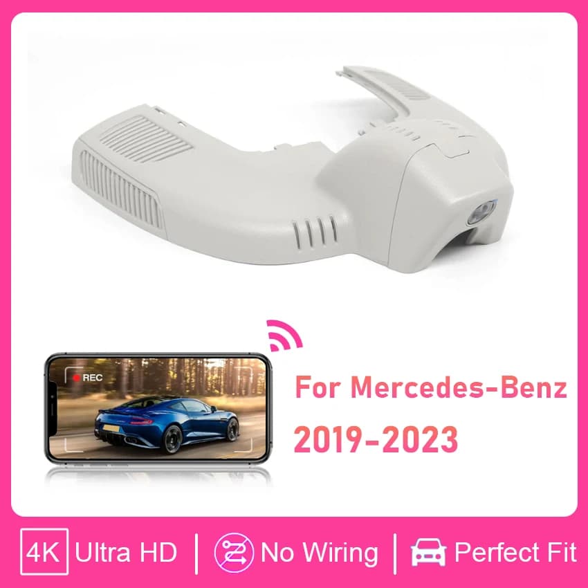 Dash Cam 4K 2160P Registratore Video per Auto DVR con Visione Notturna per Mercedes Benz GLE GLS X167 W167 V167 2019 2020 2021 2022 2023