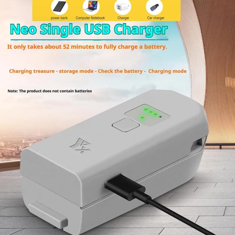 Two-way USB Charger for DJI NEO Drone Quick Charger Battery Charging USB with TIPO C Cable Accessories