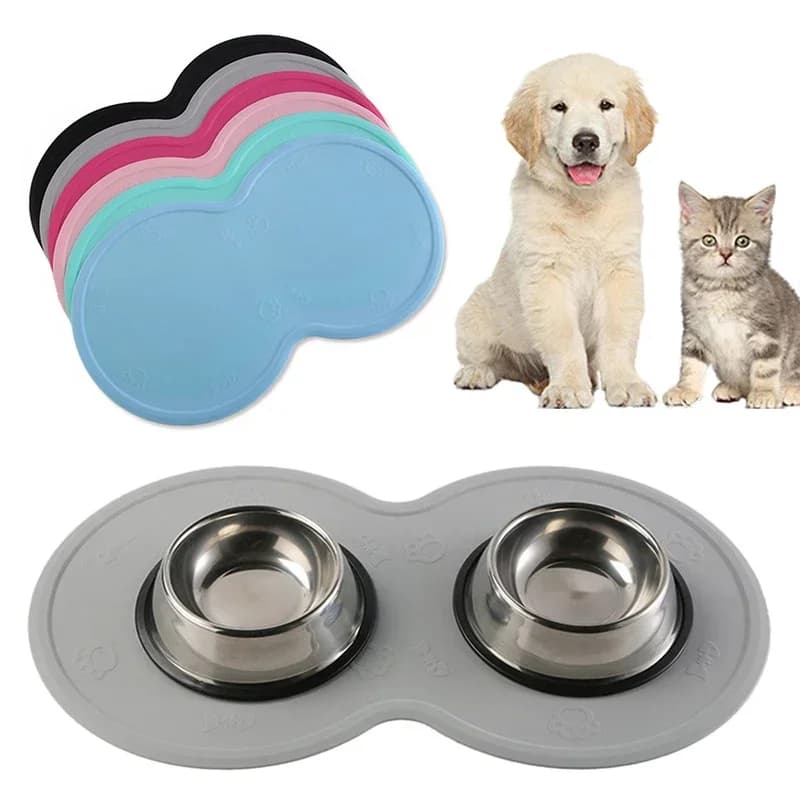 48*27cm Pet Dog Puppy Cat Feeding Mat Pad Cute Cloud Shape Silicone Dish Bowl Food Feed Placement accessori per cani