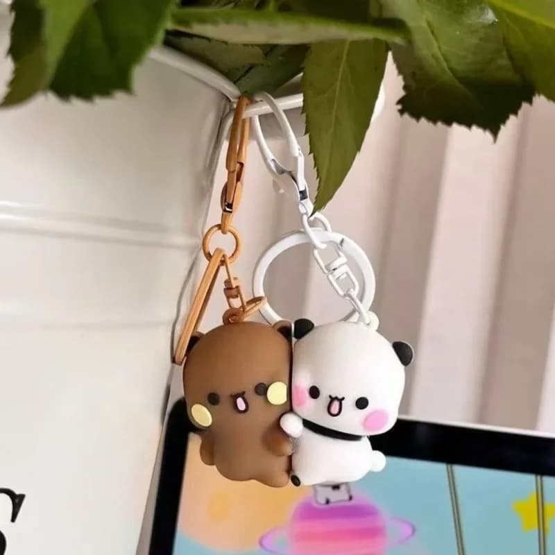 Portachiavi Magnetico Panda Bubu Dudu Cartone Animato, Ciondolo Carino per Zaino con Personaggi Giocattolo, Accessori per Coppie, Regalo Ideale a Tema Fantasy