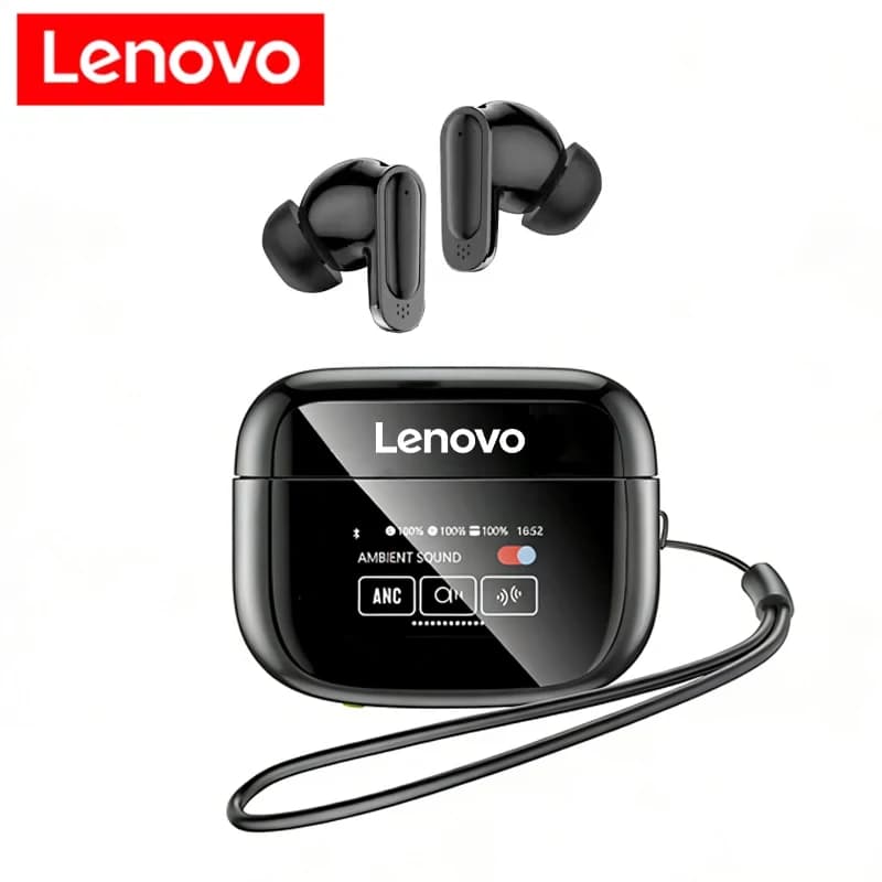 Auricolari wireless Lenovo V11 TWS con display digitale touch screen, cuffie Bluetooth in-ear con riduzione del rumore ANC e microfono