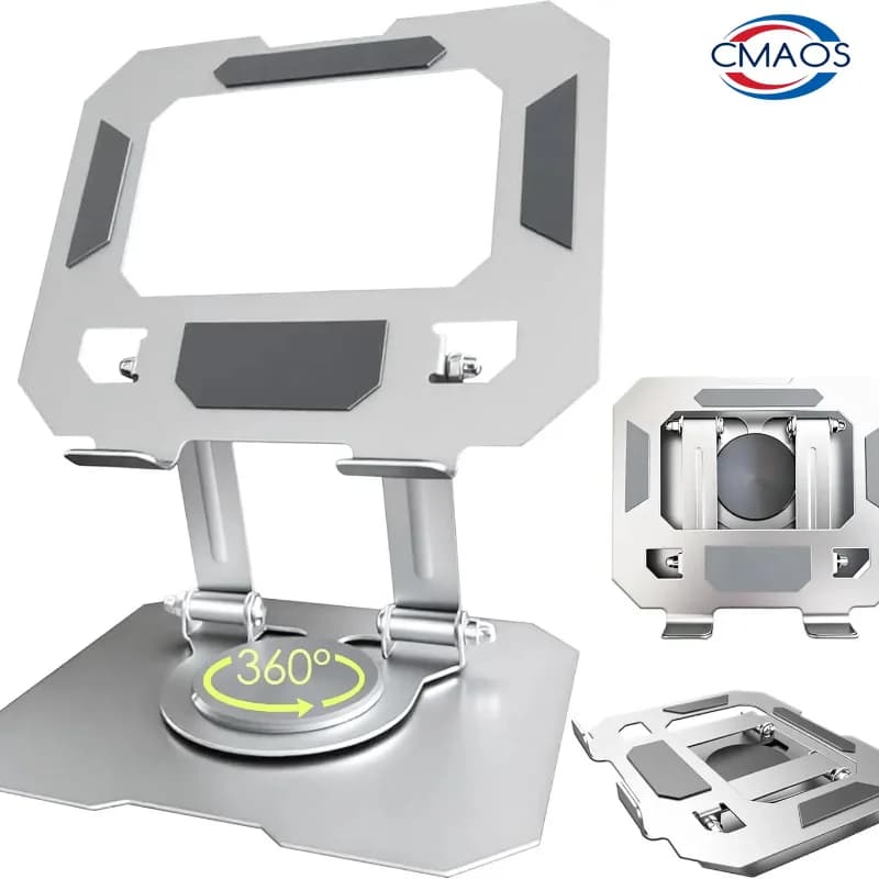 Tablet Stand Swivel Ipad Stand with 360 Rotating Base Adjustable Tablet Holder for Drawing, Compatible with IPad/Air/Mini More