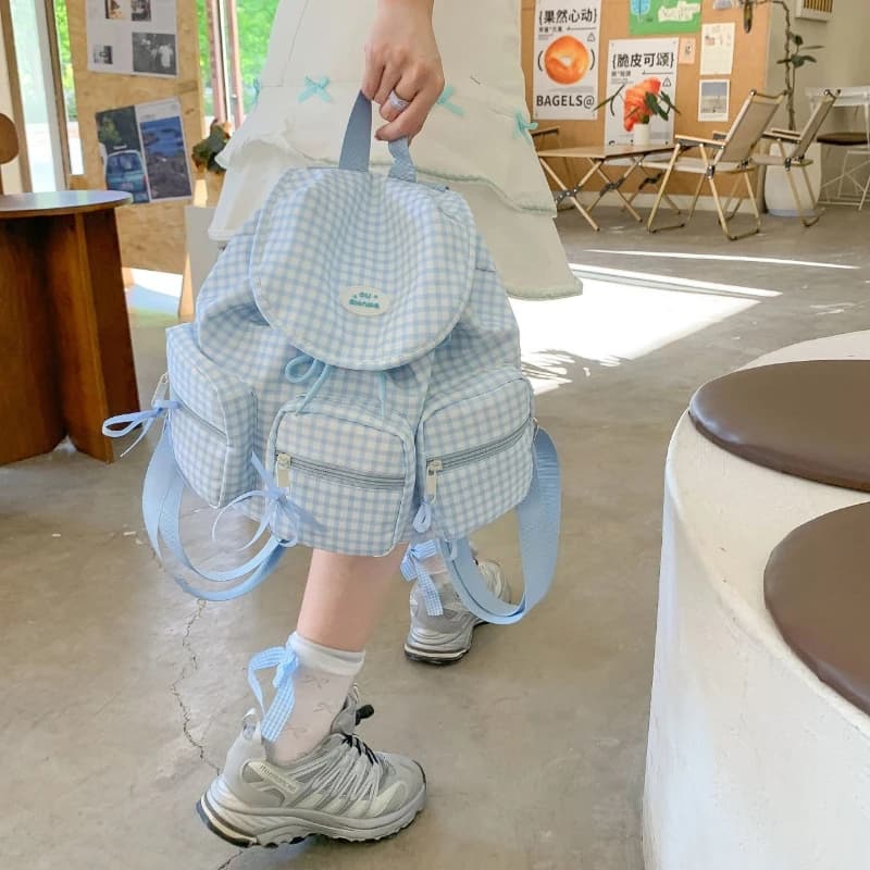 Zaino da scuola per ragazze elegante Zaino da scuola femminile leggero Zaino per college in dopamina Zaino da scuola multitasche carino