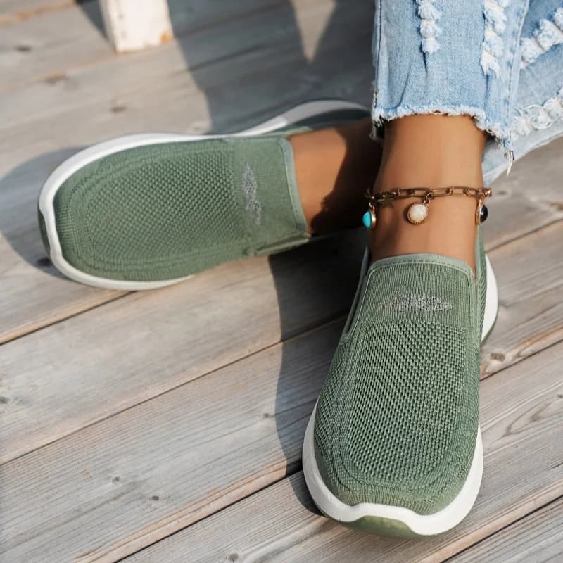 Scarpe sportive casual da donna, sneakers leggere e traspiranti, scarpe basse antiscivolo, scarpe da corsa e da passeggio per esterni, scarpe vulcanizzate da donna