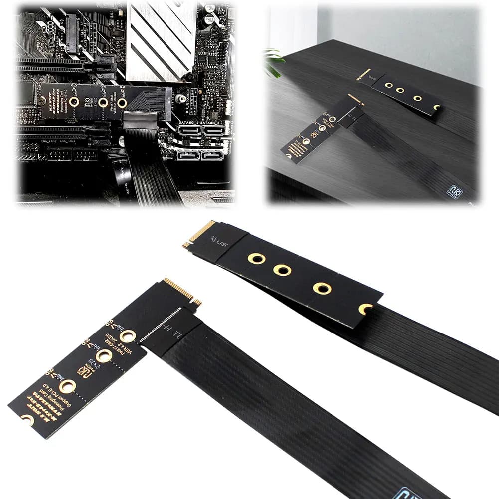 Cavo di prolunga SSD M.2 NVME NGFF M-Key Supporto PCle4.0 Cavo di prolunga SSD NVMe M.2 SSD PCI-Express 4.0 X4 M Extender chiave