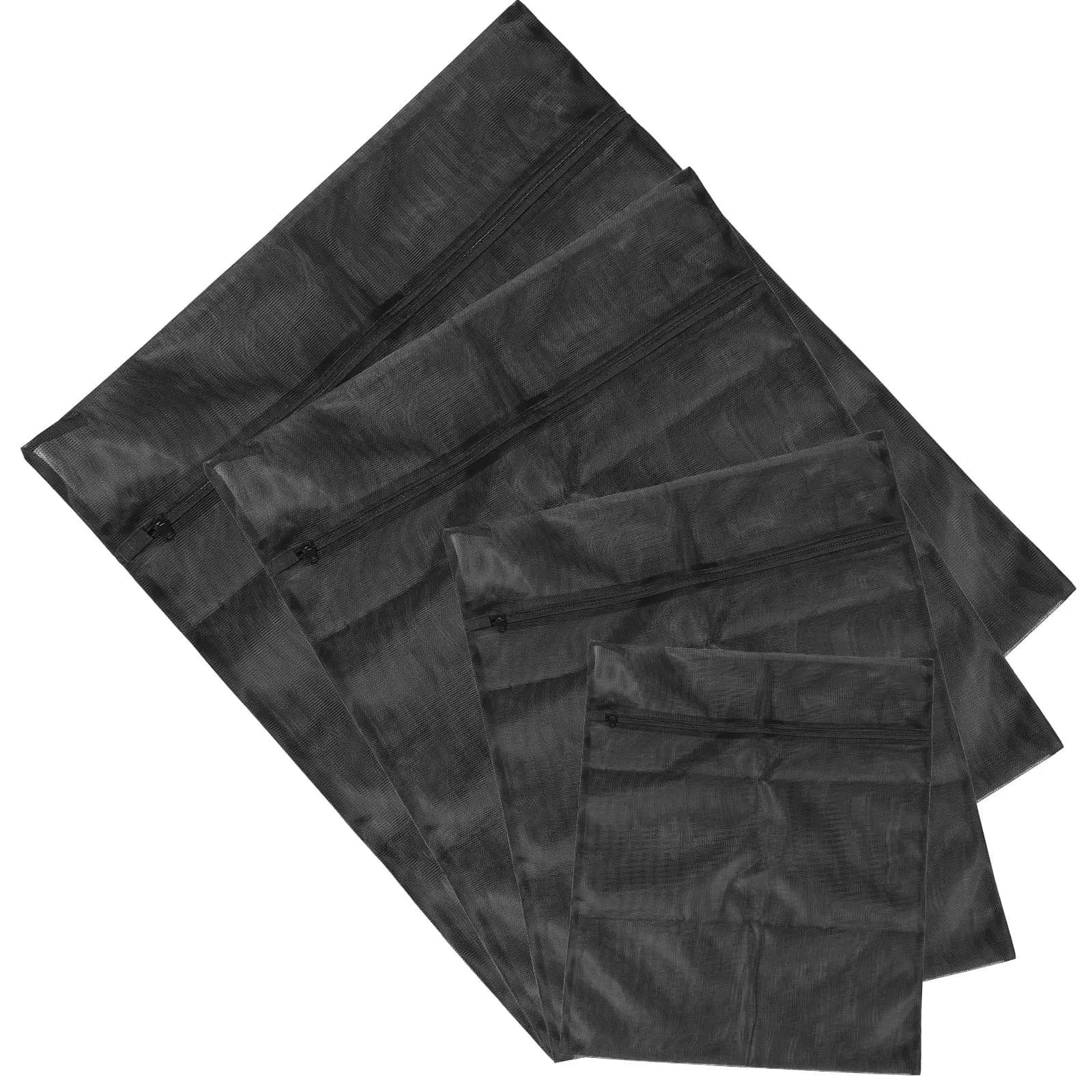4 sacchetti per biancheria in rete di poliestere con cerniera robusta per la protezione della biancheria delicata in lavatrice, biancheria intima, reggiseni, calzini, vestiti per bambini