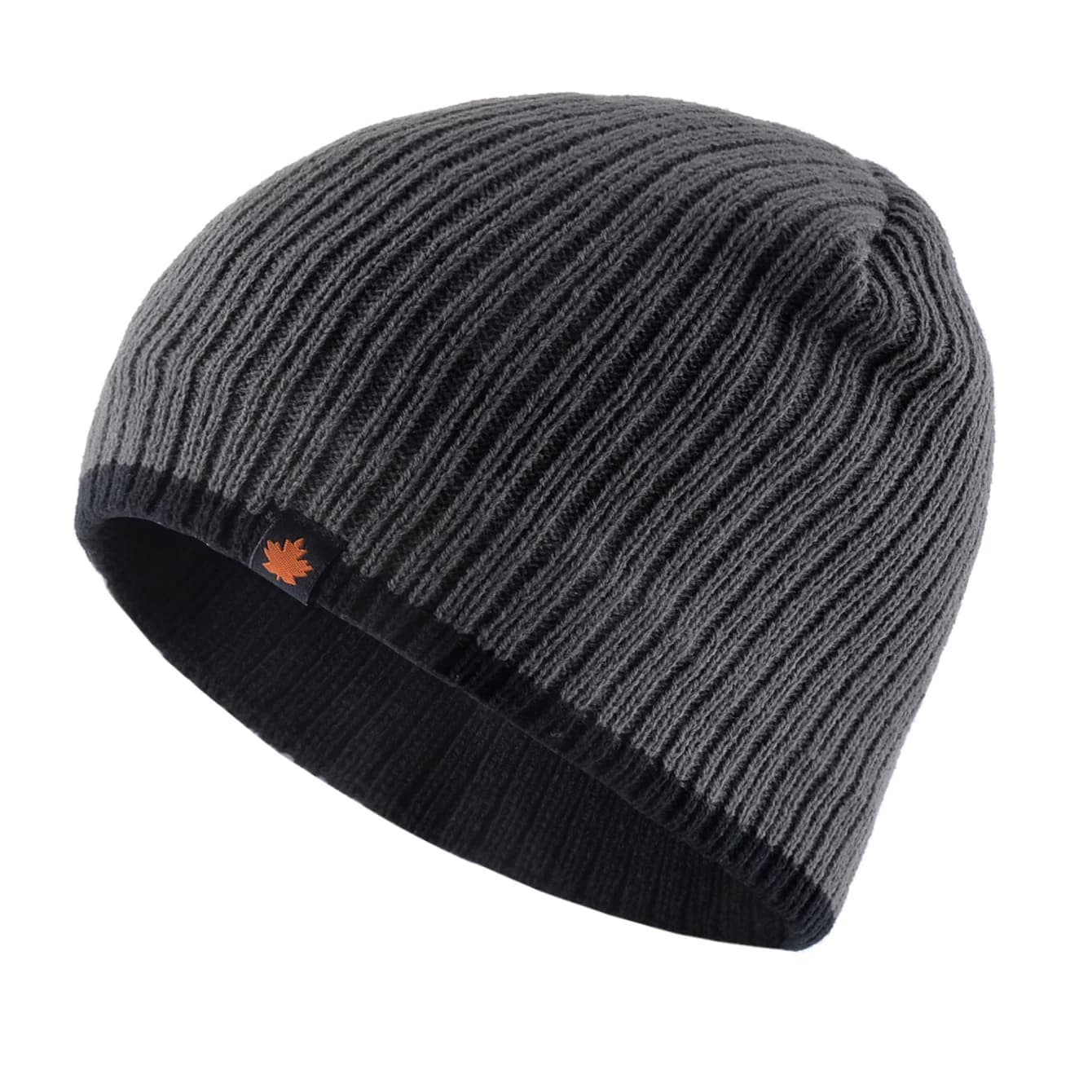 Men's Skullies Beanies Knitted Wool Hats Men Winter Thick Beanie Hat Double Layer Solid Color Fleece-lined Warm Bonnet Cap