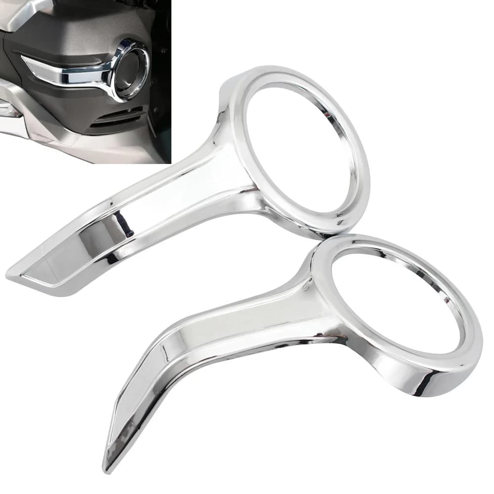 NUOVO Chrome Protezione Della Luce di Nebbia Trim Anelli di Plastica ABS Per Honda Goldwing F6B GL1800 2018-up Accessorio Moto