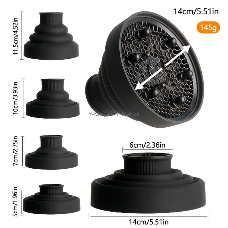 Universal Cover for Silicone Hair Dryer Tool for Adjustable Foldable Salon Temperature Resistant Help for Hair Dispersion Drying