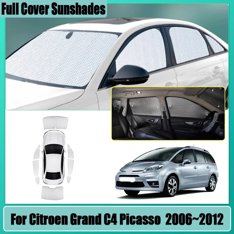 For Citroen Grand C4 Picasso 2006-2012 7-Seater Reflector Shade Visor UV Blocking Windshield Curtain Sunscreen Car Accessories