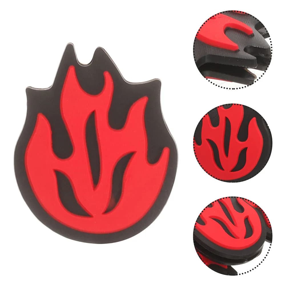 4Pcs Silicone Tennis Racket Shock Dampeners Fire Design Reduce Hand Vibration Enhance Grip Comfortable Training Match Use