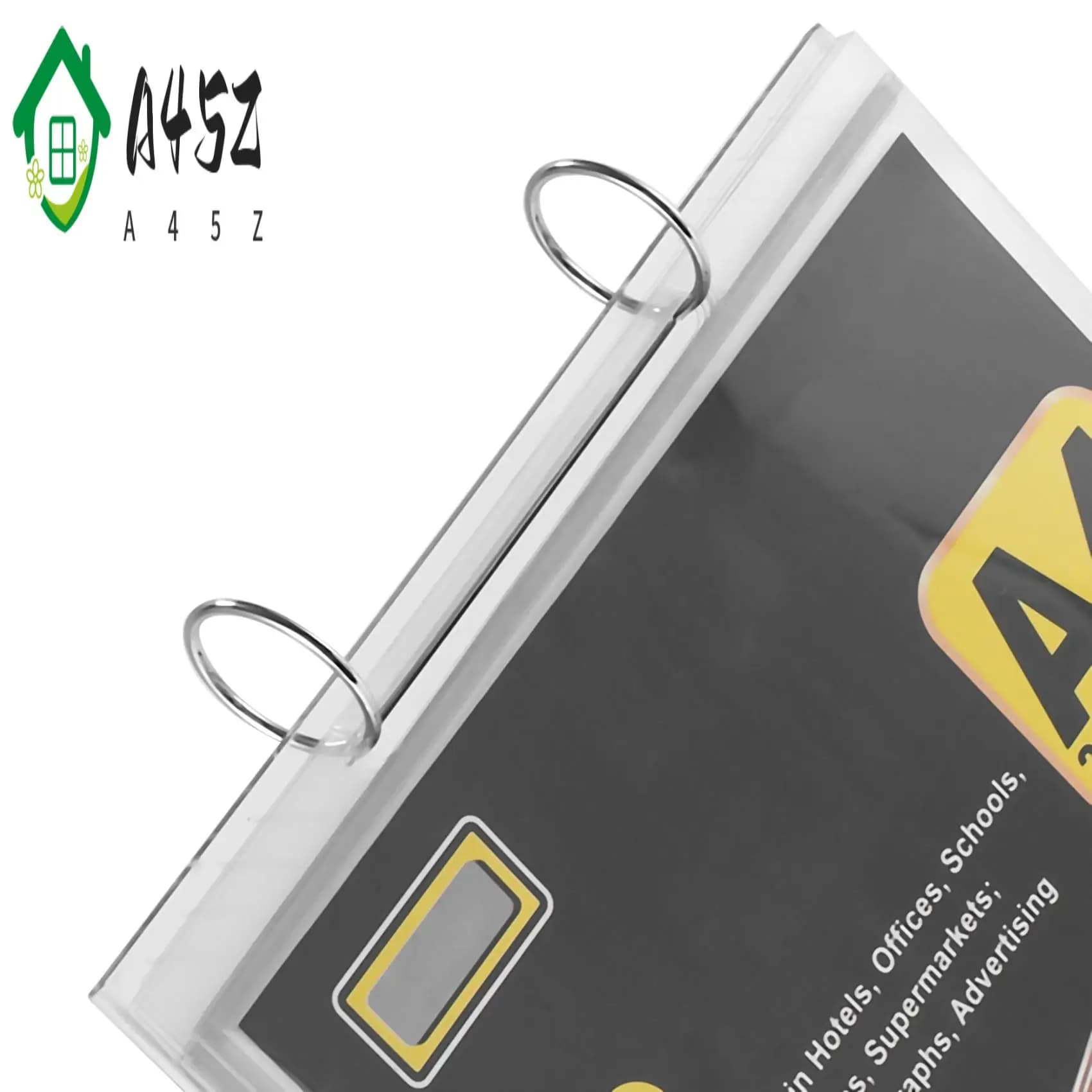 A45Z-A4 Espositore per etichette per carte con display ribaltabile multilage Porta menu aziendale per etichette staccabili