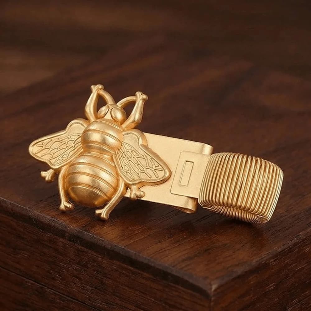 Antique Cicada And Bee Shaped Pen Holder Insert Simple Pencil Loop Tablet Accessories Aesthetic Creative Stationery Planner