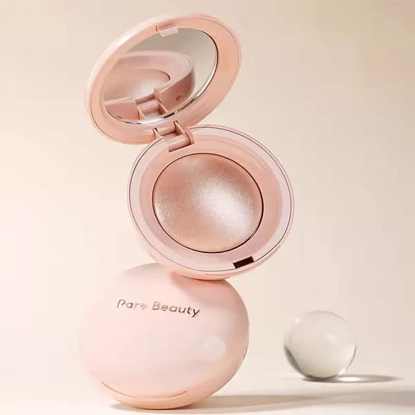 Rara bellezza luce tocco setoso evidenziatore luccicante fard in polvere specchio impermeabile cosmetici per trucco contorno naturale a lunga durata