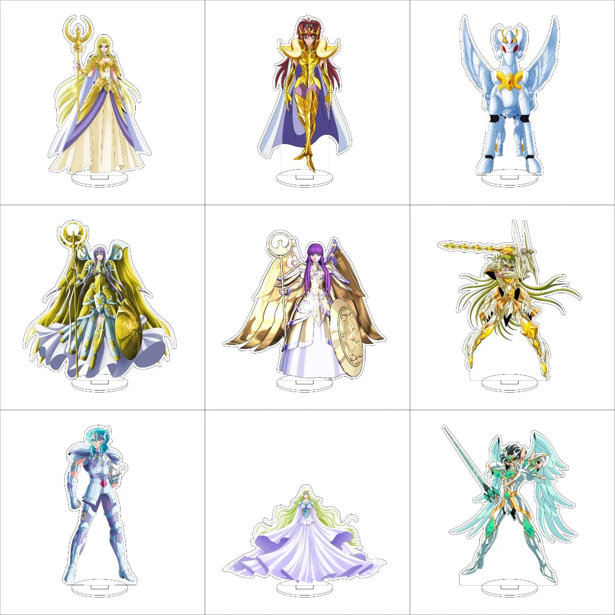 16CM Anime Saint Seiya Cosplay Acrilico Stand Ornamenti Shion/Shaka/Kanon/Aiolos Figura Stand Regali di Halloween