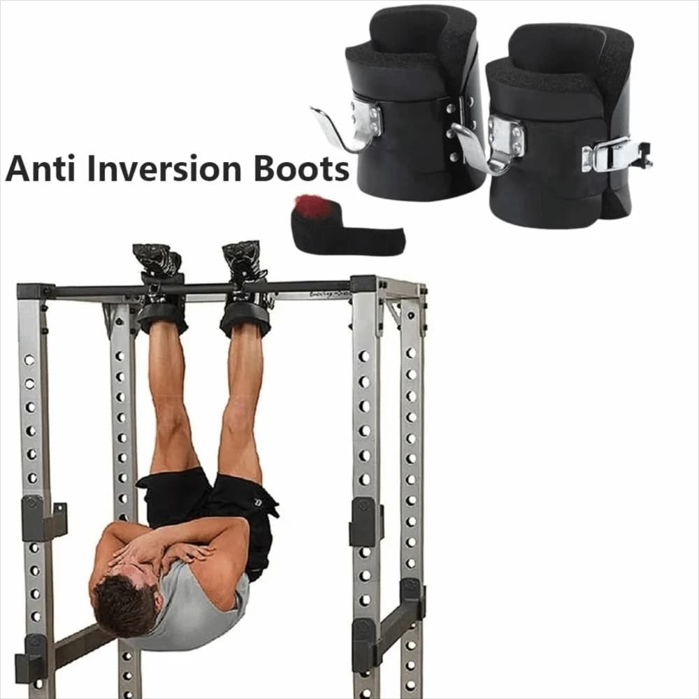 Hanging Inverted Foot Cover Spine Posture Correction Handstand Anti-Gravity Inversion Boots Body Building Safety Lock
