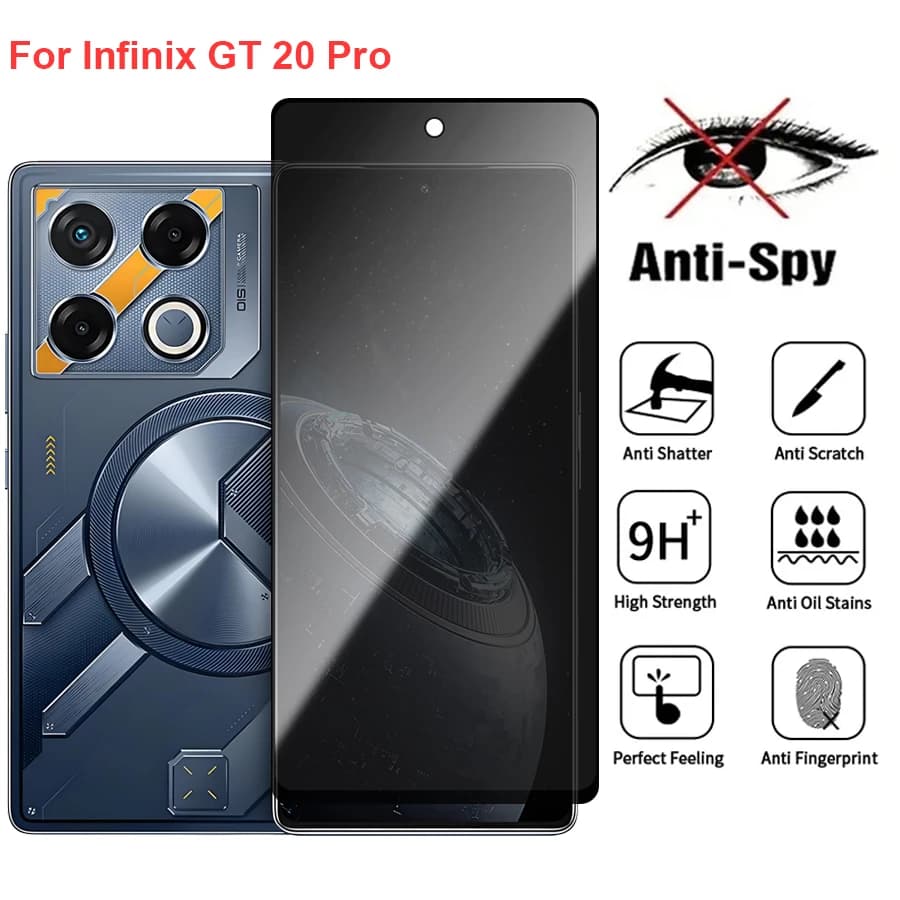 Per Infinix GT 20 Pro X6871 Anti Spy Privacy Protezione dello schermo in vetro temperato compatibile per Infinix GT20 Pro Pellicola del telefono