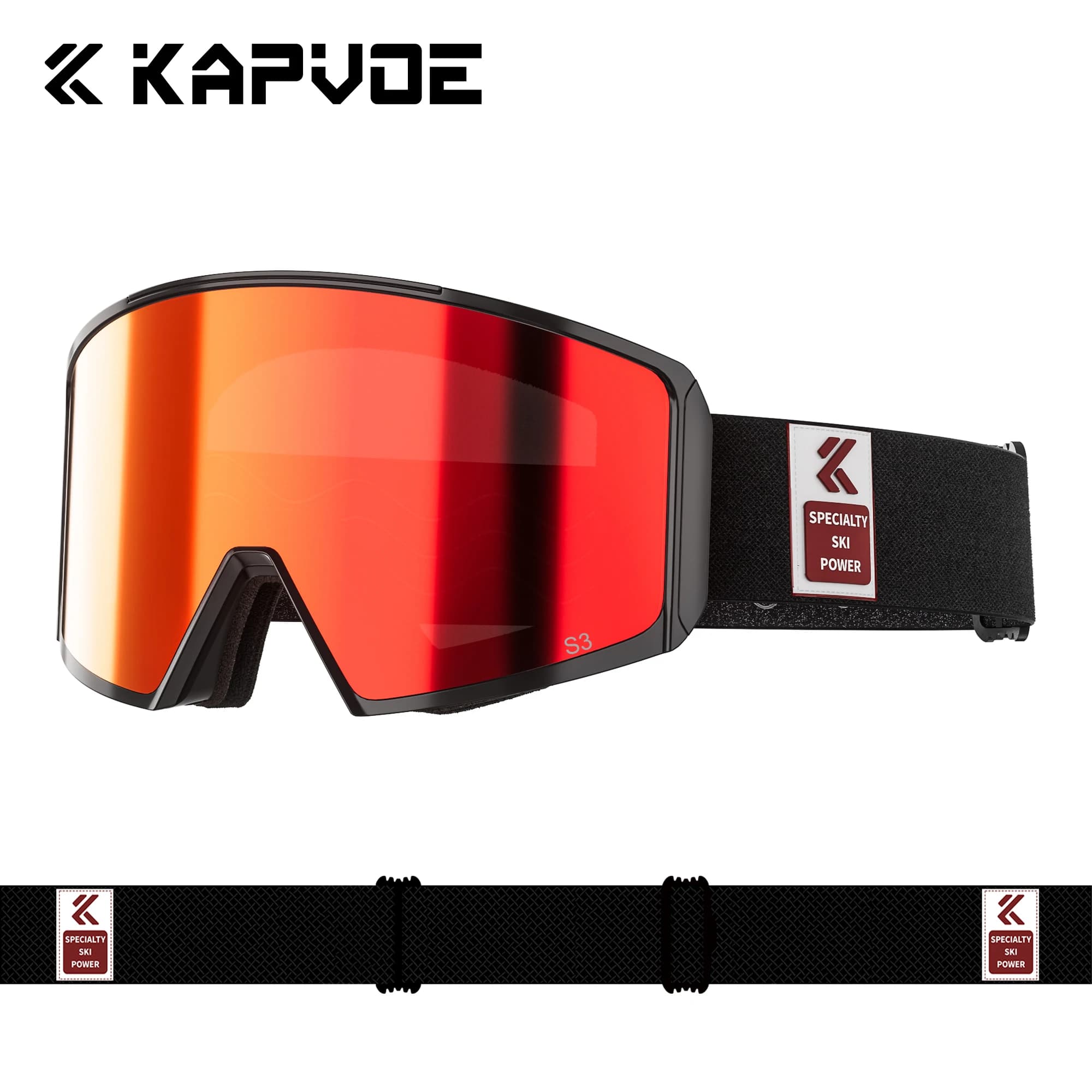 Kapvoe 2026 Occhiali da Sci Antinebbia, Occhiali da Sole Invernali, Maschera da Snowboard per Uomo e Donna, Kit Occhiali UV400 per Motoslitta