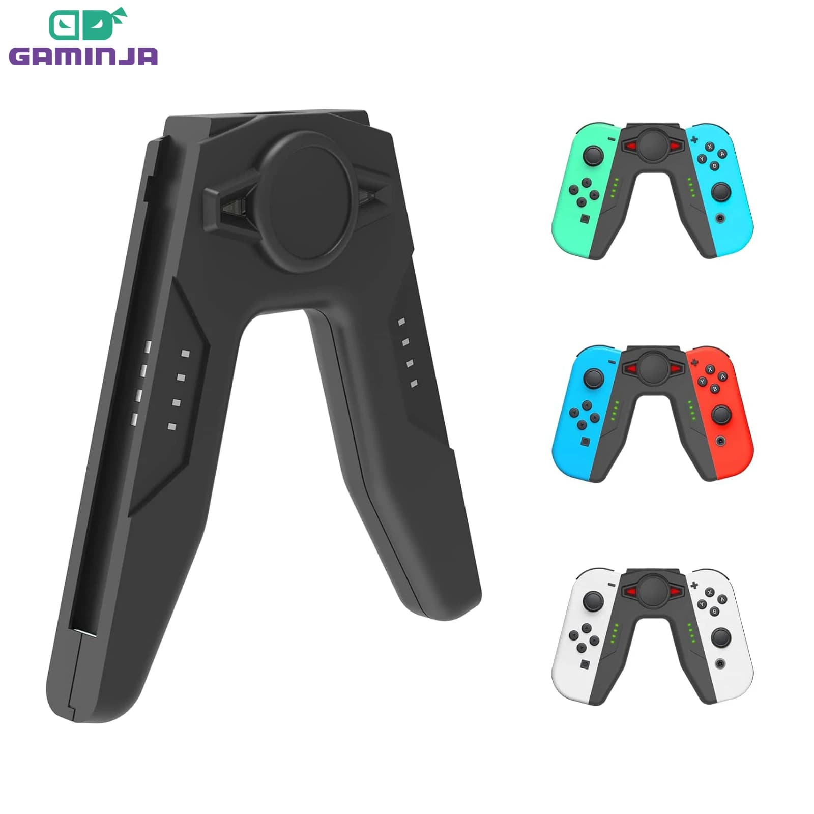 GAMINJA For Nintendo Switch Joy With Charger Controller with Light Switch Indicator for JoyCon Charging Controller Switch