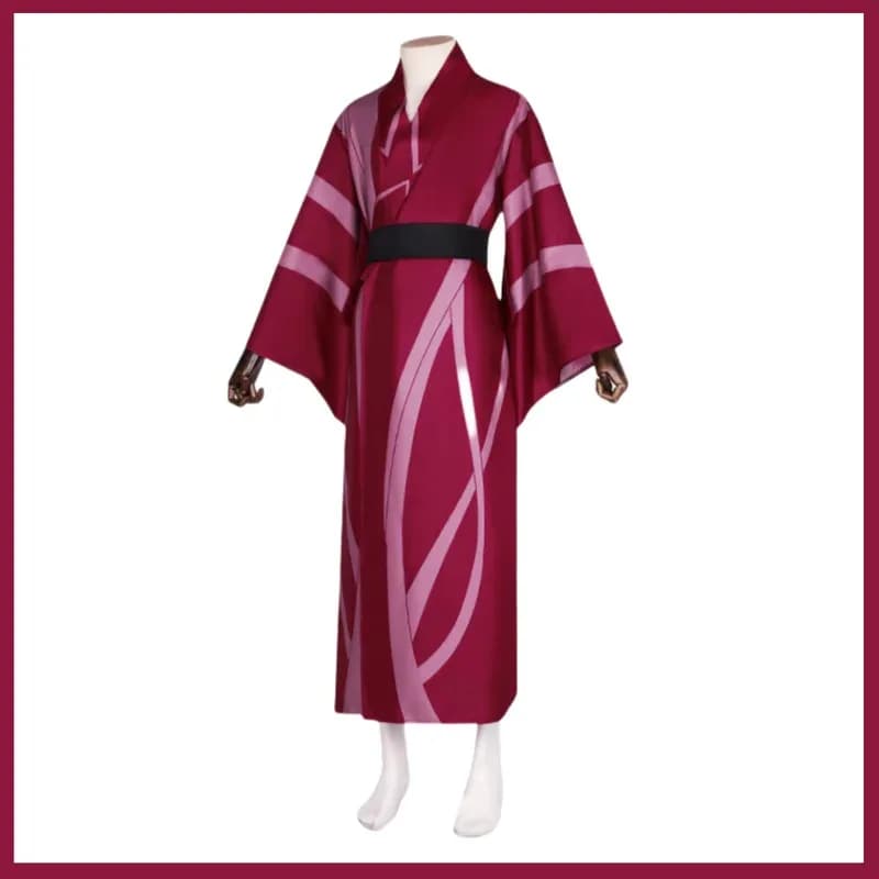 Anime Shinazugawa Sanemi Costume Cosplay Kimono Rosso Giapponese Accappatoio Abito Parrucca Uomo Adulto Donna Halloween Natale Vestito if;3