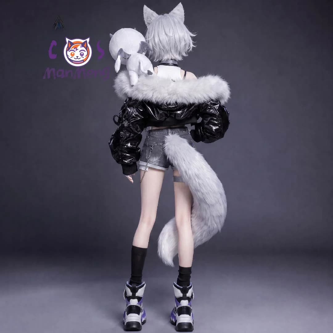 Nijisanji EN Elira Pendora Virtual Idol Cosplay Costume New Outfit Fashion leather coat denim shorts headwear Halloween uniform
