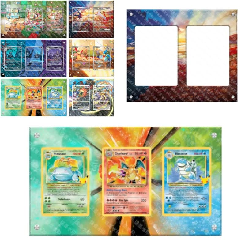 Pokemon Latias Charizard Mewtwo Self Made Acrilico Esteso Pittura Stuck Brick Anime Classici Collezione di Giochi Espositore