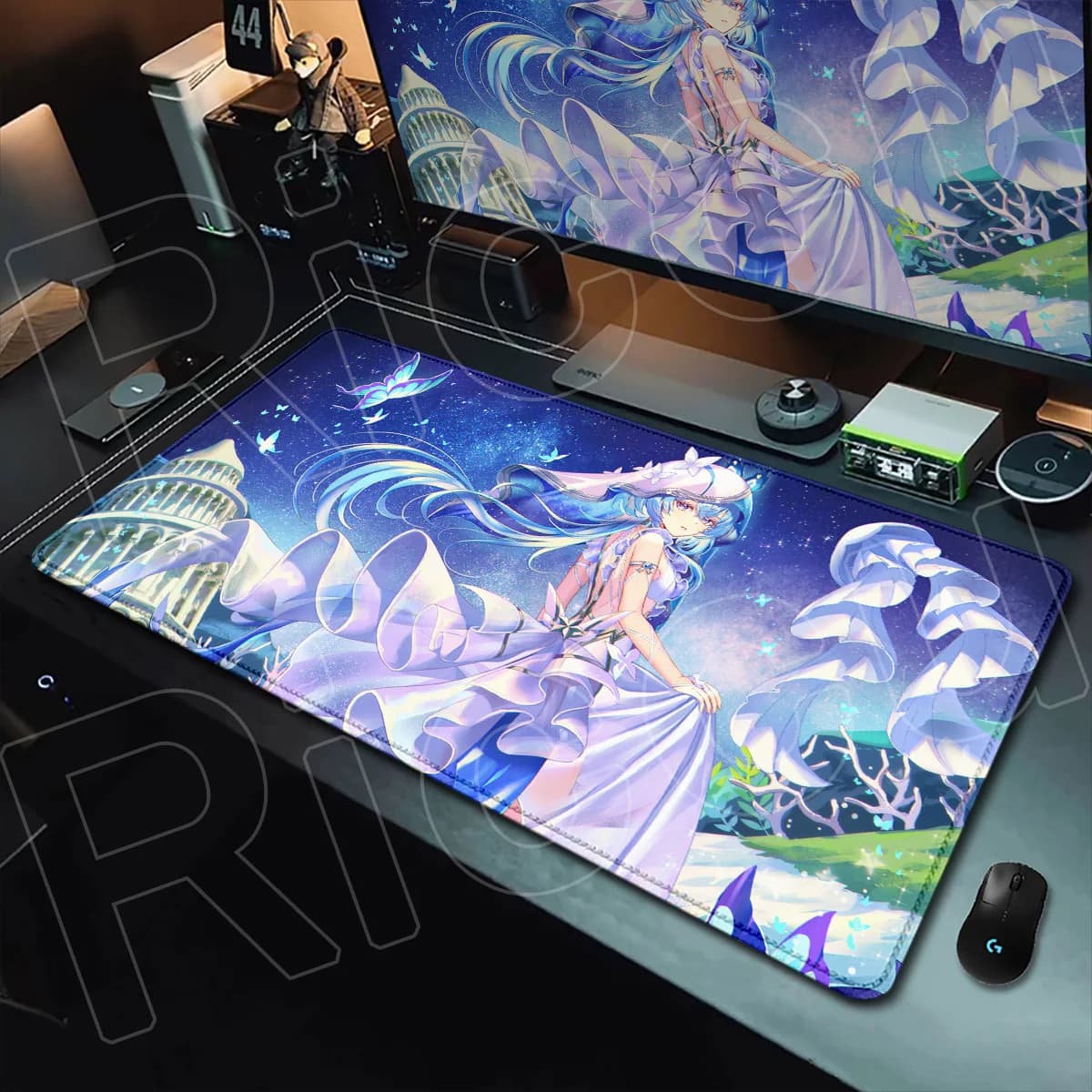 Oversize Wuthering Waves Shorekeeper Mousepad Pc Gaming Speed Keyboard Table Mat 1200x600mm Non-slip Rubber Laptop Office Carpet