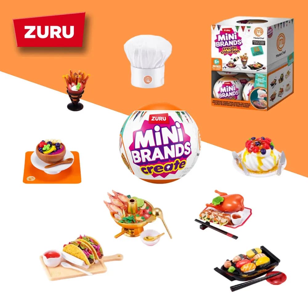 NEW 5 Surprise Ball ZURU Mini Brands Food Create MasterChef Series 2 Mystery Box Real Collection Artword DIY Toy Gifts
