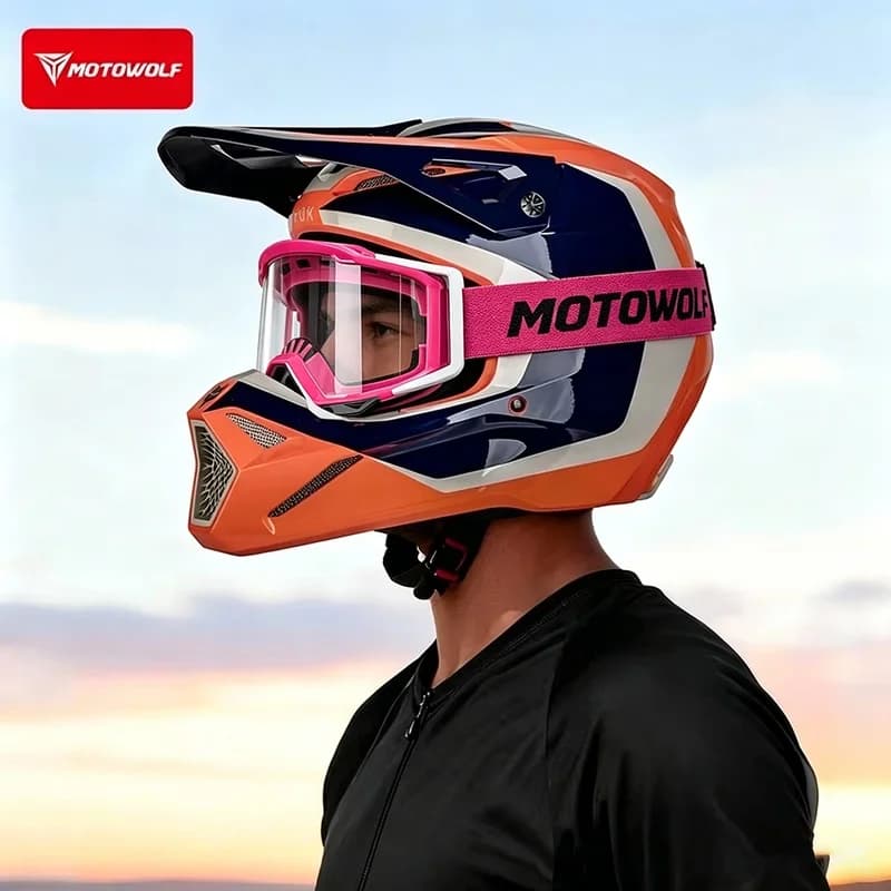 MOTOWOLF MX Motocross Goggles Windproof Anti-Dust Motorcycle Helmet Glasses For Offroad Dirt Bike ATV MTB Ski Racing Eyewear