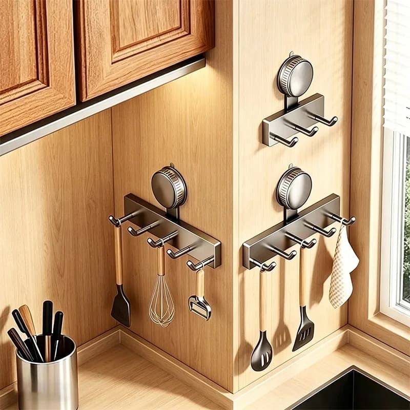 Suction Cup Kitchen Hook Hanger No Need To Drill Kitchen Organizer Accessories