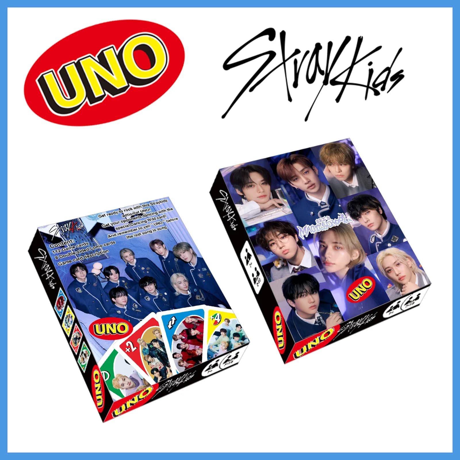 120 Carte da Gioco SKZOO, Carte del Gioco del Punimento, Carte da Gioco da Tavolo, Carte da Gioco con Stelle Stray Kids, Carte del Gioco del Punimento