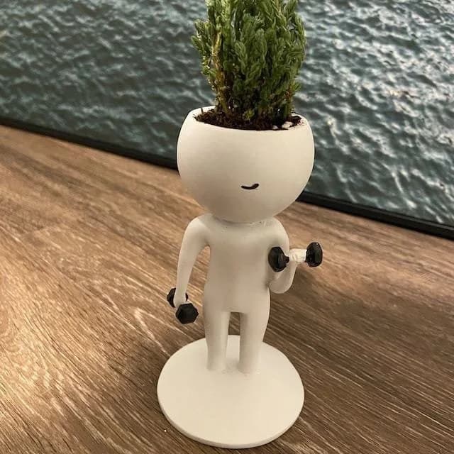 Human fitness flower pot ornament home garden design decoration creative art home decoration resin