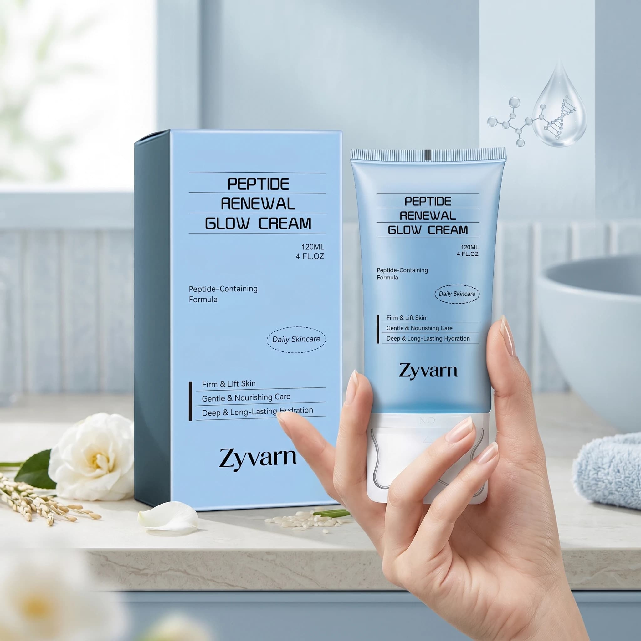 Crema Viso Illuminante al Peptide PDRN: Ripara la Pelle Opaca, Riduce le Rughe Sottili, Idrata, Nutre, Rassoda e Illumina